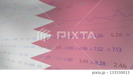 Displaying Qatar flag silhouette in interface, with numeric data and gridlines on line chart Displaying Qatar flag silhouette in interface, with numeric data and gridlines on line chart 133530013