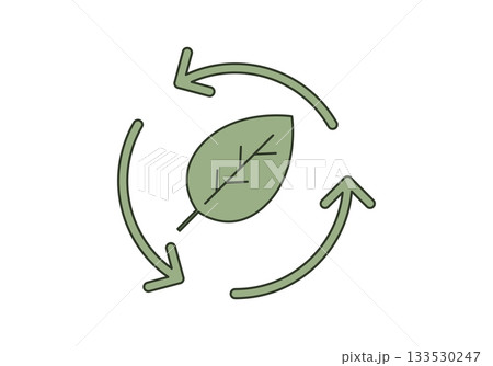 Recycling and sustainable icon. Flat vector illustration. Recycling and sustainable icon. Flat vector illustration. 133530247