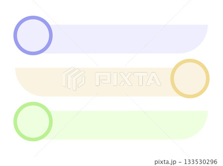 3 steps infographics template for presentation. Vector illustration. 133530296