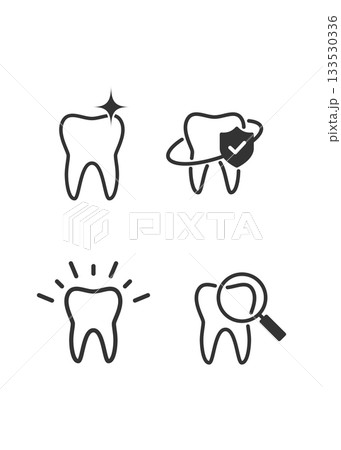 Dentistry outline icons set stock illustration Dentistry outline icons set stock illustration 133530336