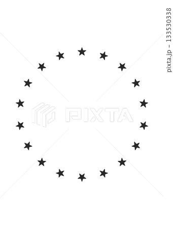 Frame from stars solated on white background stock illustration 133530338