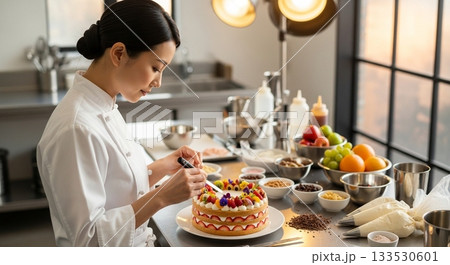 パティシエの女性 133530601