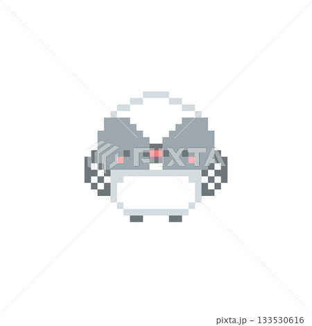 万歳シマエナガの雛のドット絵 133530616