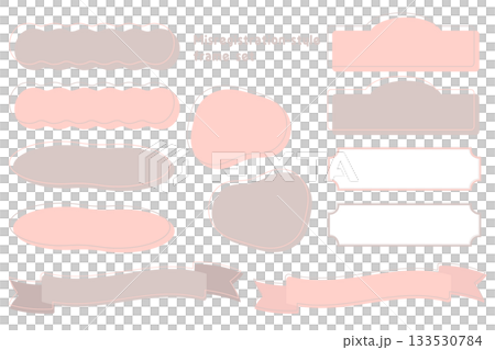 一組柔和的邊框，適用於女性標題設計 133530784