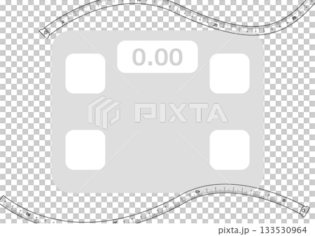 Healthcare frame for dieting, health management, scales and tape measures Healthcare frame for dieting, health management, scales and tape measures 133530964