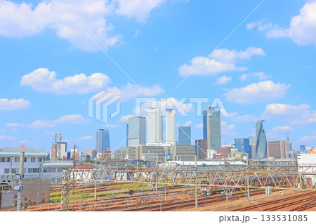 愛知県名古屋市、名古屋駅周辺超高層ビル群の風景 愛知県名古屋市、名古屋駅周辺超高層ビル群の風景 133531085