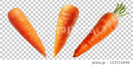 Set of fresh vegetable, carrot, isolated on a transparent background. Set of fresh vegetable, carrot, isolated on a transparent background. 133531640