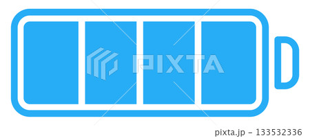 バッテリー・電池マークのフラットアイコン 133532336