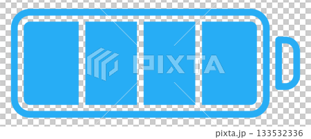 バッテリー・電池マークのフラットアイコン 133532336