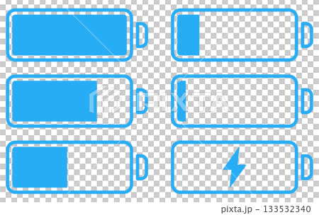 バッテリー・電池マークのフラットアイコンセット 133532340