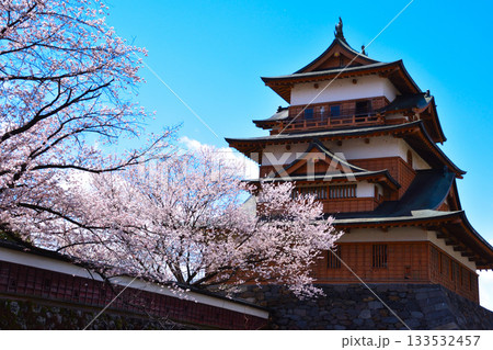 春　桜　諏訪高島城 133532457