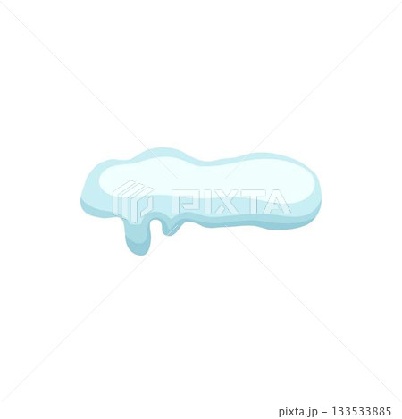 White snowy cape on white background, snowdrifts, Winter element, border frame snow decoration. cartoon flat decoration with snowflakes, icicles isolated illustration White snowy cape on white background, snowdrifts, Winter element, border frame snow decoration. cartoon flat decoration with snowflakes, icicles isolated illustration 133533885