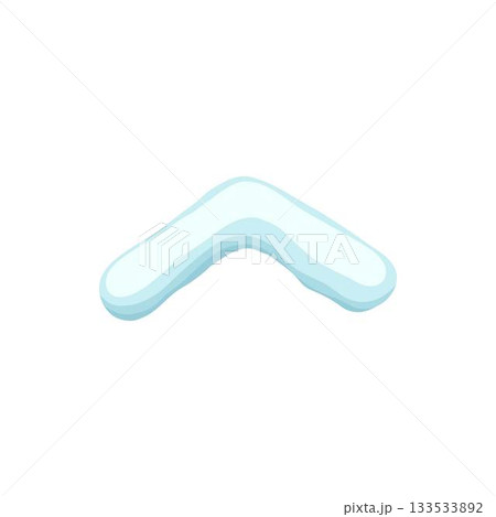 White snowy cape on white background, snowdrifts, Winter element, border frame snow decoration. cartoon flat decoration with snowflakes, icicles isolated illustration 133533892