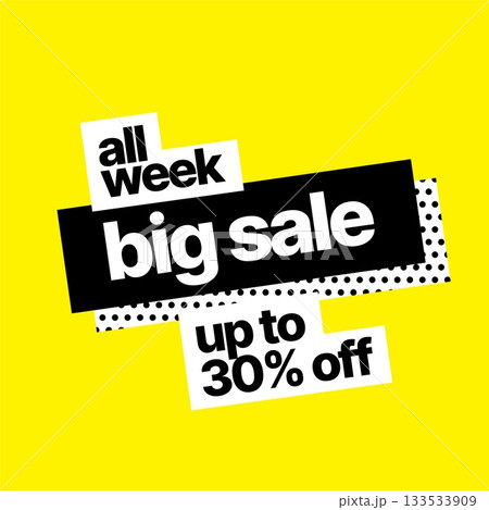 Discount banner template. Vector illustration for special offer. 133533909