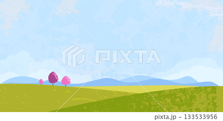 Nature wallpaper with blue sky, grass and place for your text. 133533956