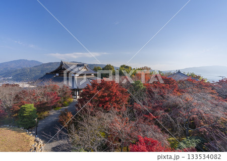 将軍塚青龍殿　西展望台からの景色　紅葉の季節 133534082