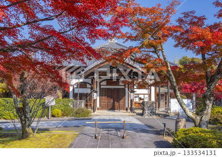 京都　将軍塚清流殿　大日堂　紅葉の季節 133534131