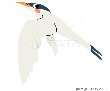 Capuchin Gull Cartoon Character Vector Illustration Capuchin Gull Cartoon Character Vector Illustration 133534199