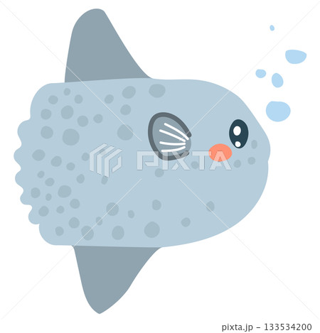 Sunfish Cartoon Character Vector Illustration 133534200