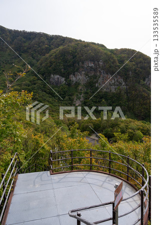 北海道 雄冬岬 展望台 海 草木 崖 北海道 雄冬岬 展望台 海 草木 崖 133535589