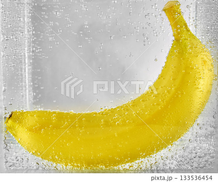 Ripe banana in the water 133536454