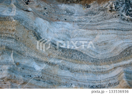 Stone texture of a massive rock on Elafonissi beach, Crete Stone texture of a massive rock on Elafonissi beach, Crete 133536936