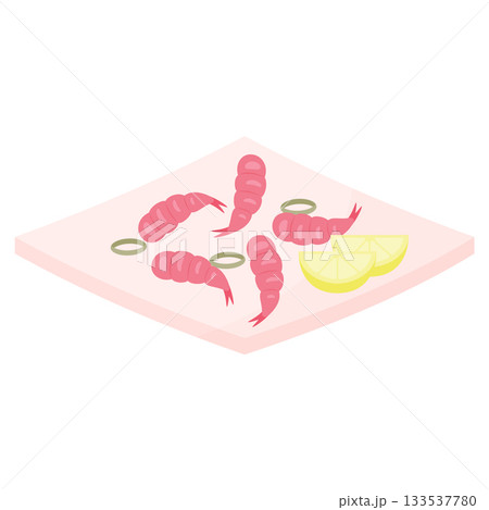 plate with shrimp 133537780