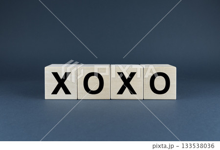 XOXO. Cubes form the word XOXO XOXO. Cubes form the word XOXO 133538036