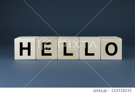 Hello. Cubes form the word Hello Hello. Cubes form the word Hello 133538235