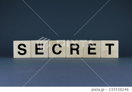 Secret. Cubes form the word Secret 133538246