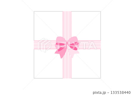 リボンのギフト贈り物フレーム枠 ピンク色 ベクターpng 白バック リボンのギフト贈り物フレーム枠 ピンク色 ベクターpng 白バック 133538440