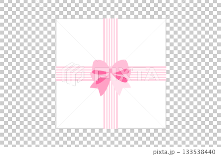 リボンのギフト贈り物フレーム枠 ピンク色 ベクターpng 白バック リボンのギフト贈り物フレーム枠 ピンク色 ベクターpng 白バック 133538440