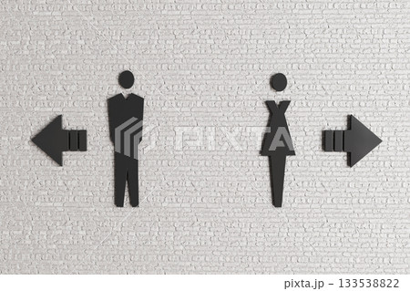 Restroom Direction Signs for Men and Women Restroom Direction Signs for Men and Women 133538822
