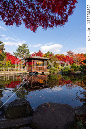 北海道　札幌　平岡樹芸センター　紅葉　もみじ　トンネル 133538892