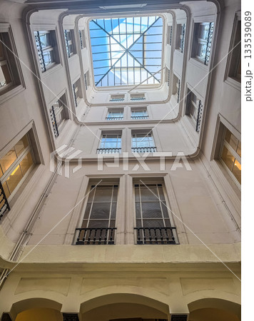Interior Courtyard with Glass Roof 133539089