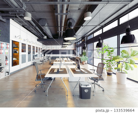 modern cozy loft office modern cozy loft office 133539664
