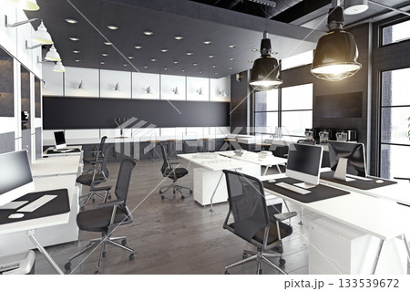 modern cozy loft office modern cozy loft office 133539672