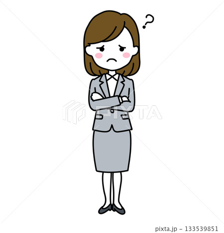 社会人女性(考える) 社会人女性(考える) 133539851