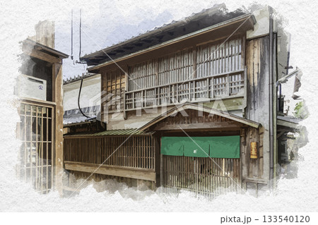 水彩画風 安芸灘とびしま海道 大崎下島 御手洗 閑月庵新豊 広島県呉市 水彩画風 安芸灘とびしま海道 大崎下島 御手洗 閑月庵新豊 広島県呉市 133540120