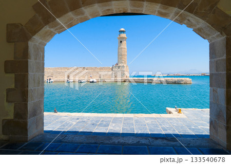 harbor of Rethymno, Crete, Greece 133540678