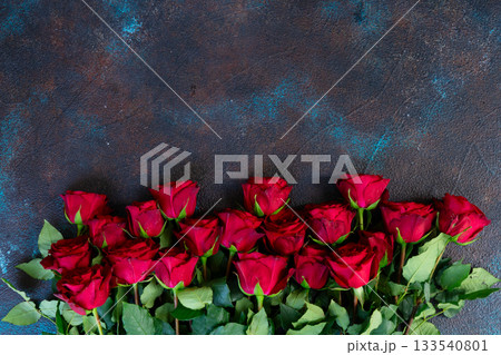 Crimson red rose flowers 133540801