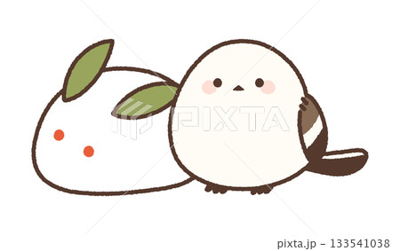 雪うさぎとシマエナガ 雪うさぎとシマエナガ 133541038