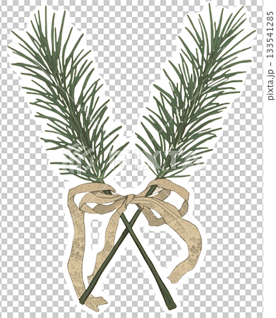 門松イラスト　Dパターン 133541285