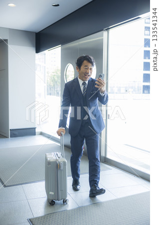 ガッツポーズするビジネスマン ガッツポーズするビジネスマン 133541344