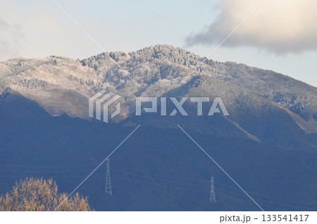 雪が降った大阪府の金剛山山頂付近 雪が降った大阪府の金剛山山頂付近 133541417