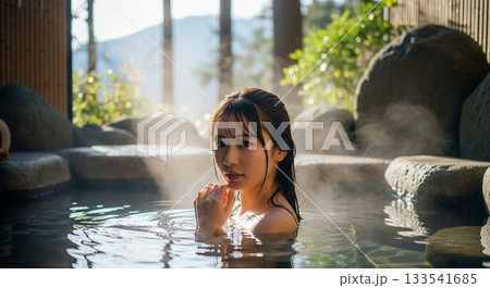温泉・女性 133541685