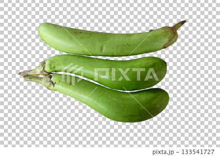 Fresh stack long green eggplant Fresh stack long green eggplant 133541727