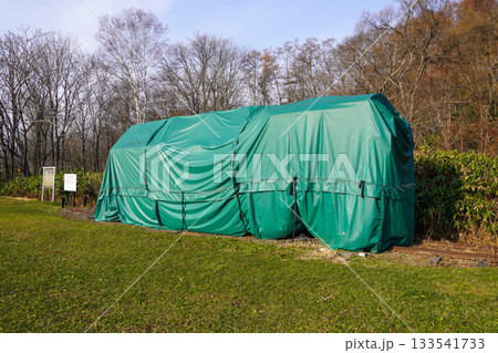 冬囲い中の4110形式十輪連結タンク機関車2号 冬囲い中の4110形式十輪連結タンク機関車2号 133541733