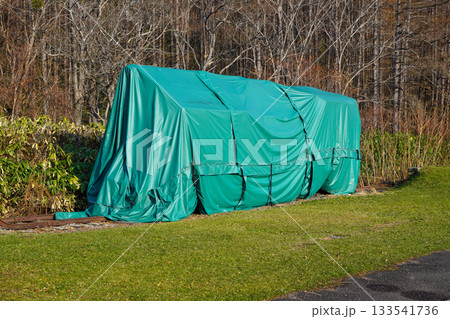 冬囲い中の4110形式十輪連結タンク機関車2号 冬囲い中の4110形式十輪連結タンク機関車2号 133541736