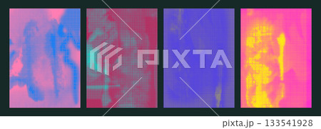 Vibrant Colored Halftone Retro Punk Overlay...のイラスト素材 [133541928] - PIXTA